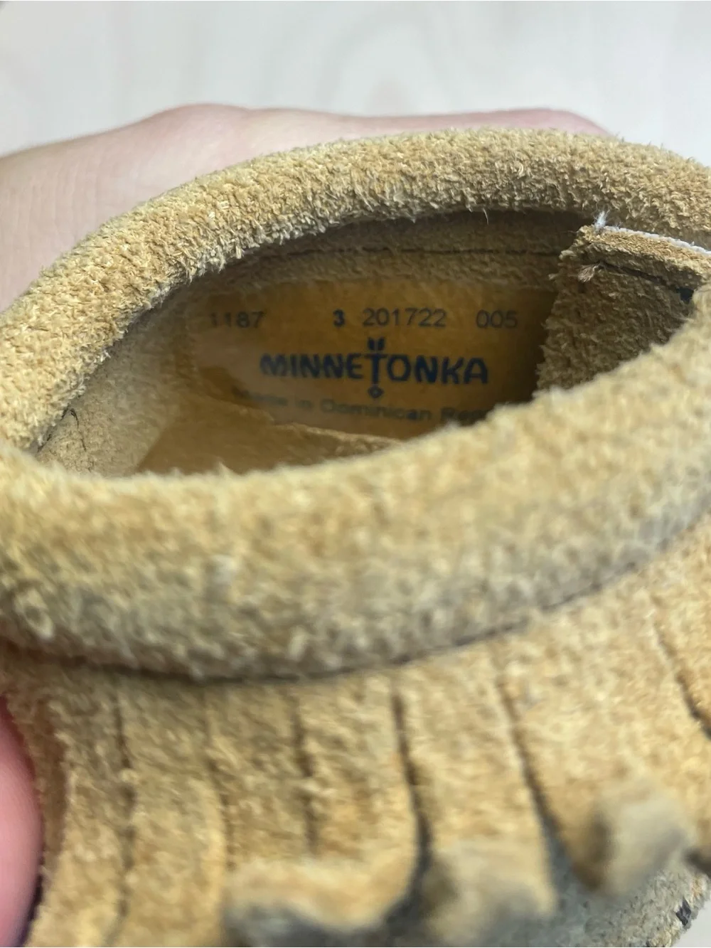 Minnetonka Kids Suede Fringe Moccasins